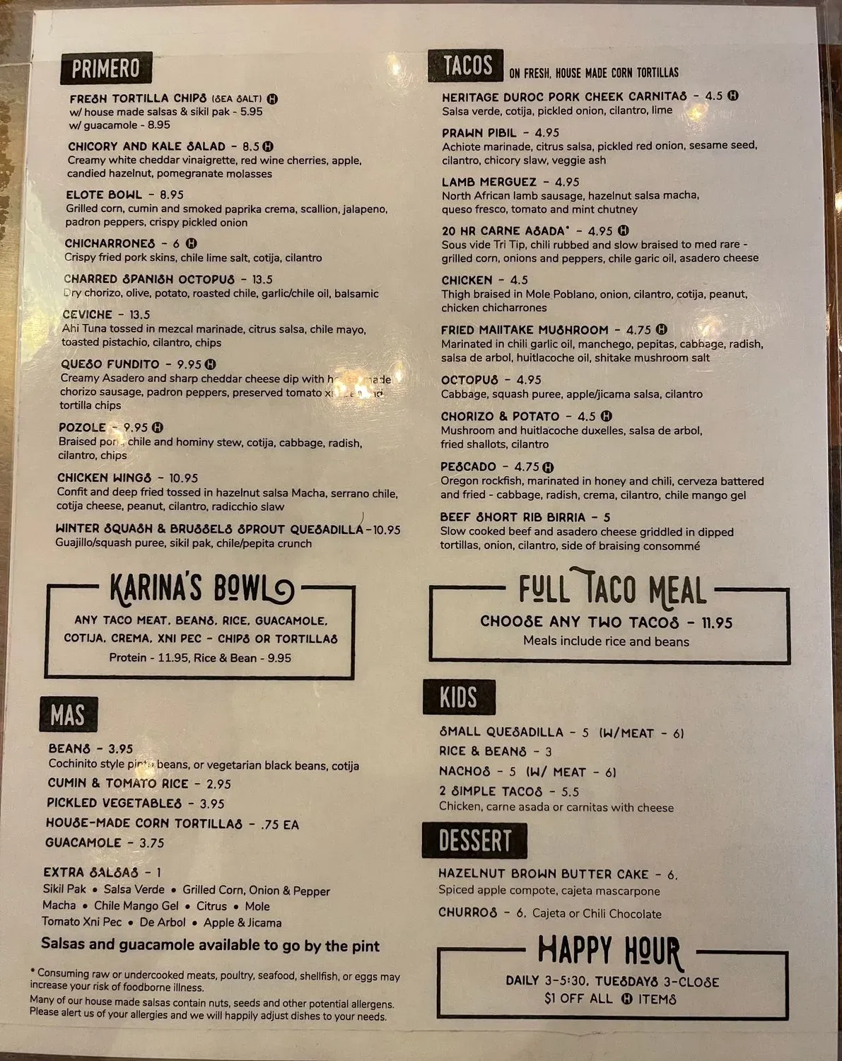 Menu 1