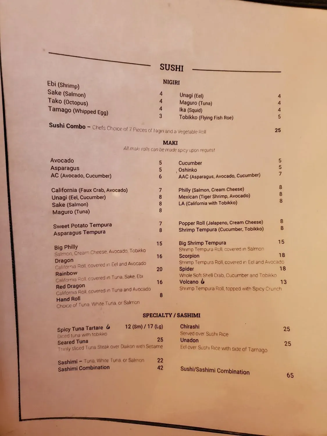 Menu 1