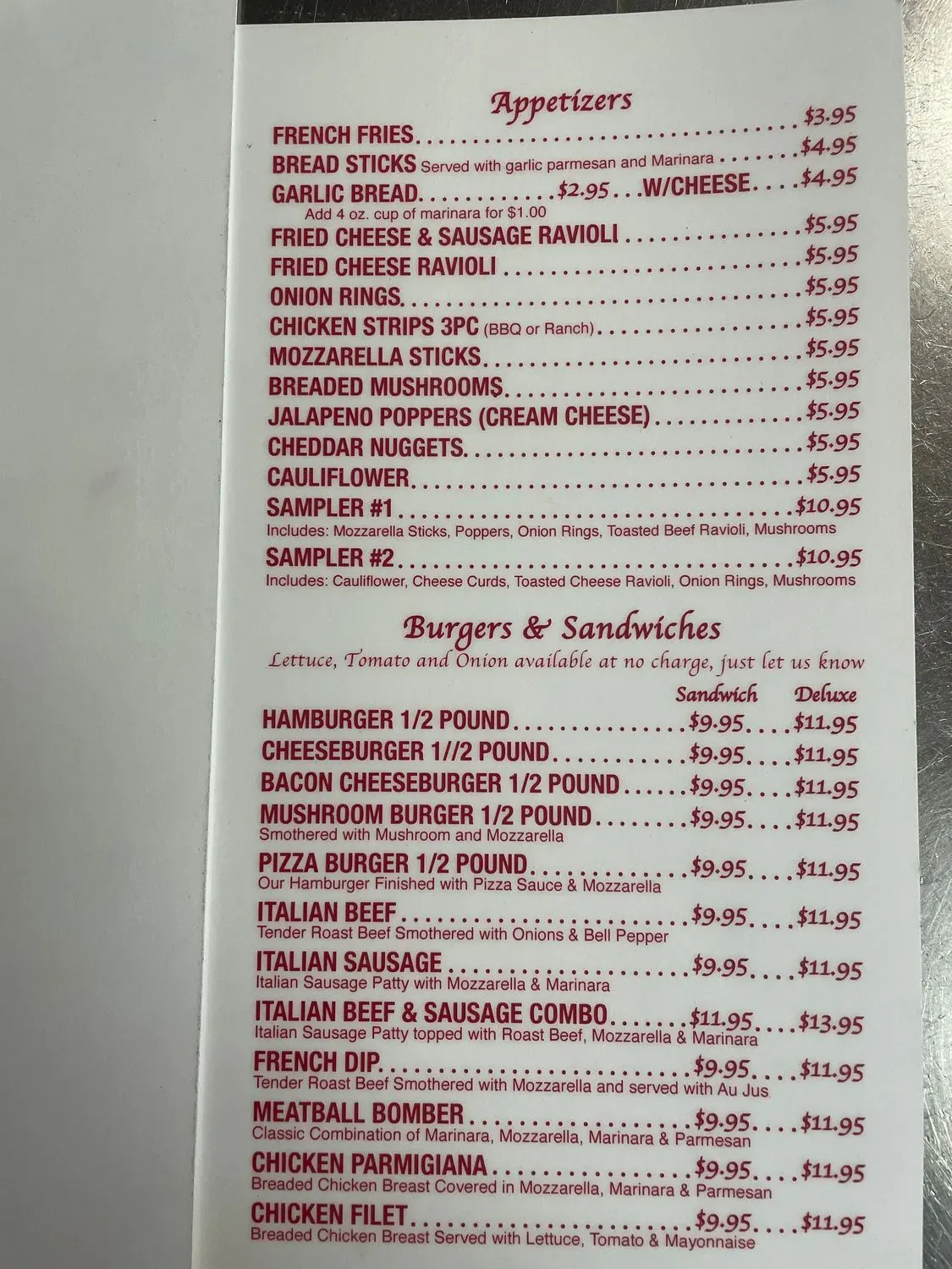 Menu 1