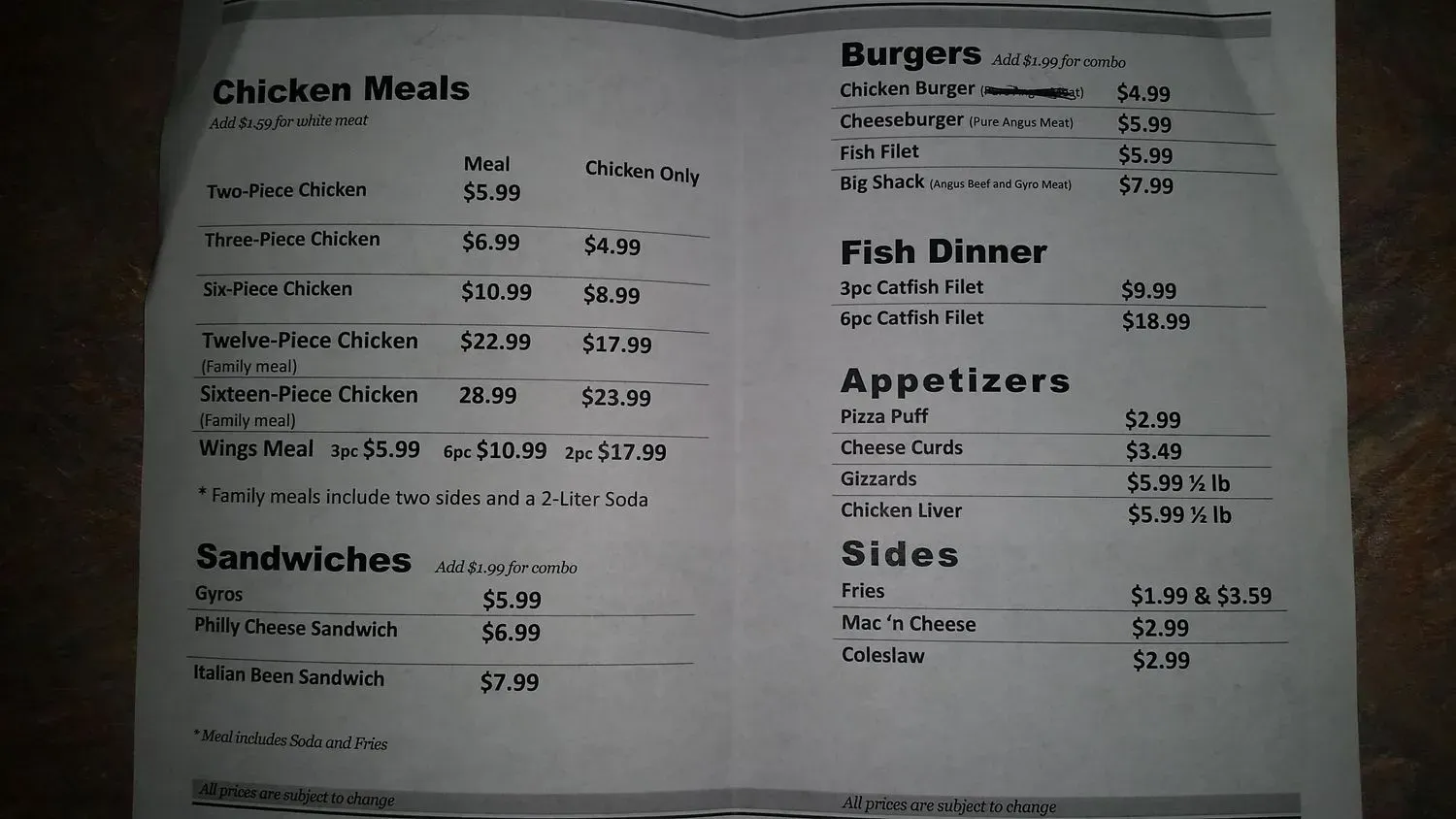 Menu 6