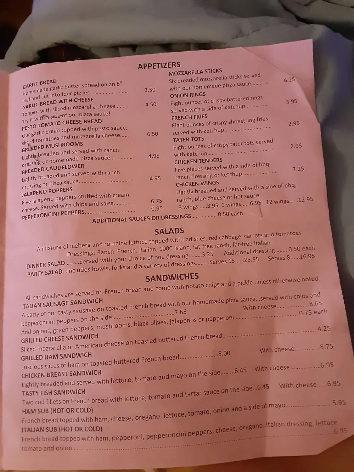 Menu 1