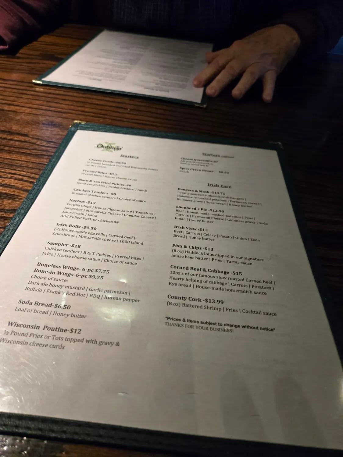 Menu 5