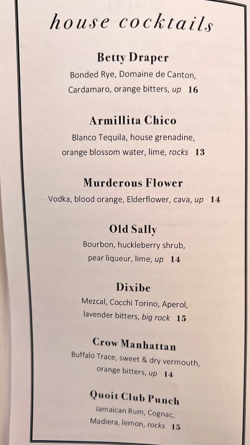 Menu 5