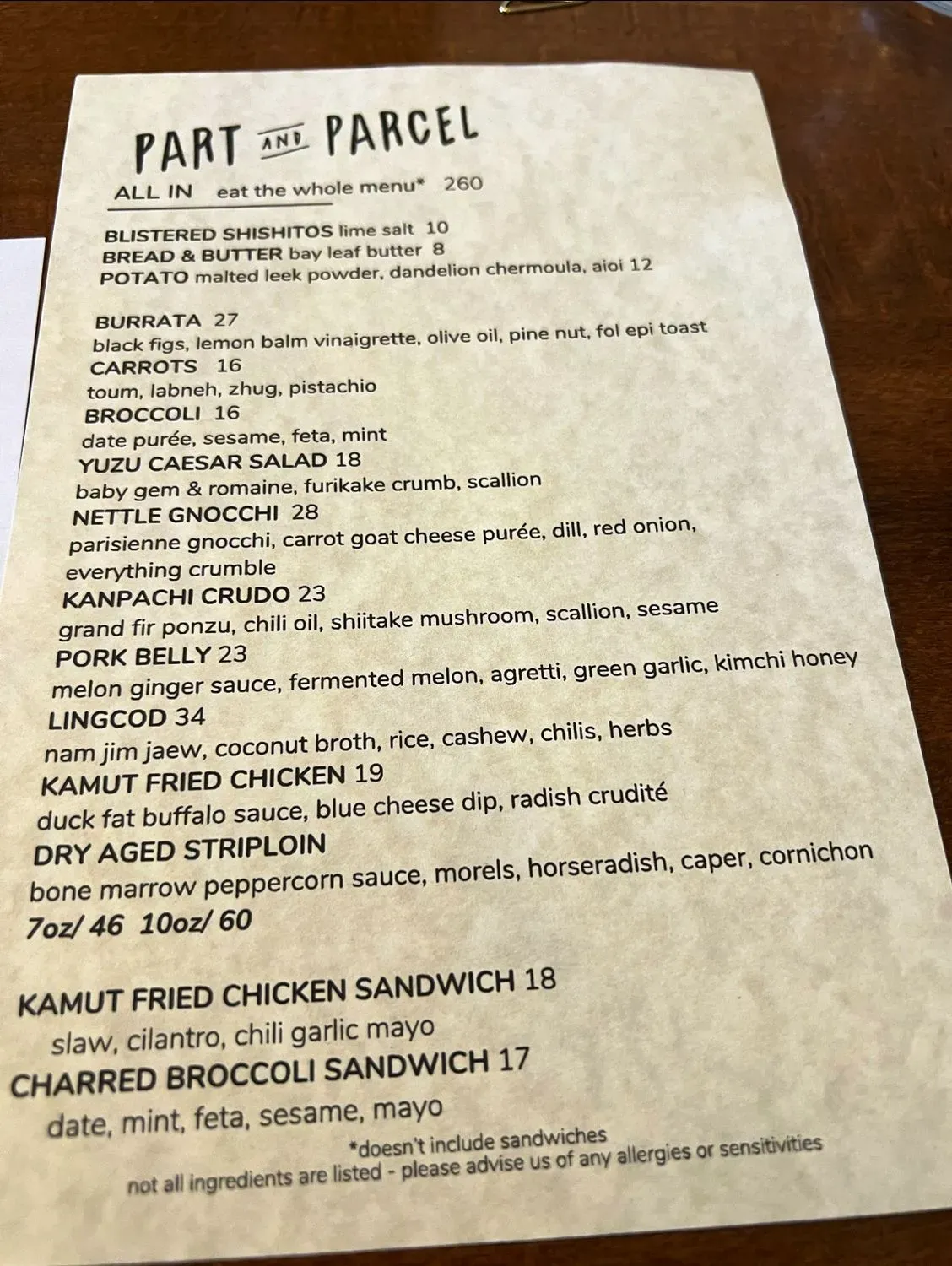 Menu 1