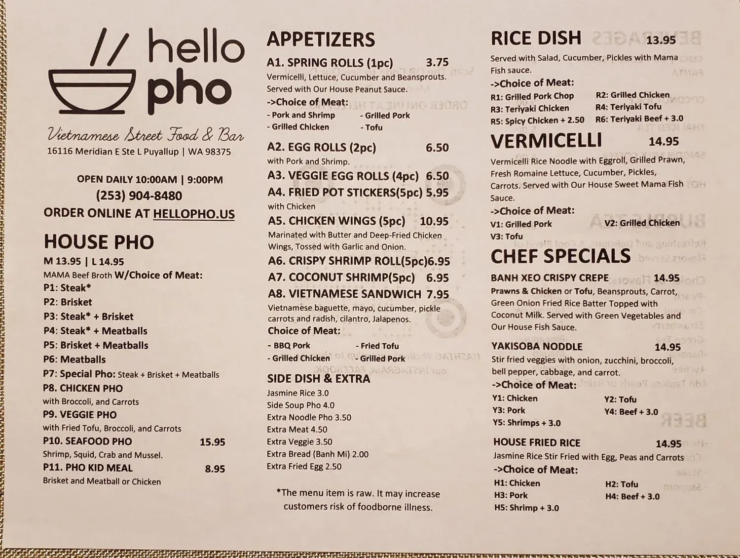 Menu 1