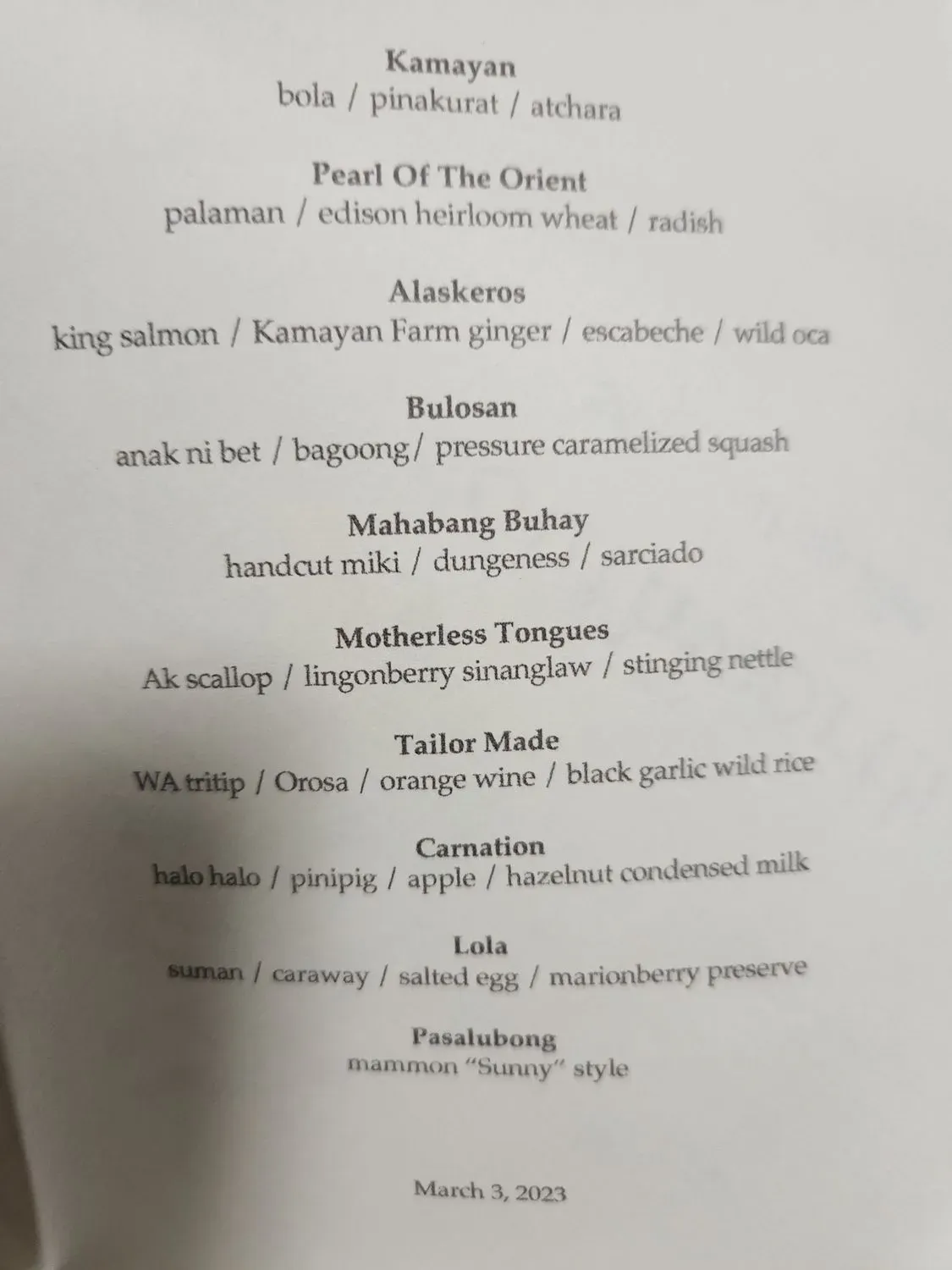 Menu 1