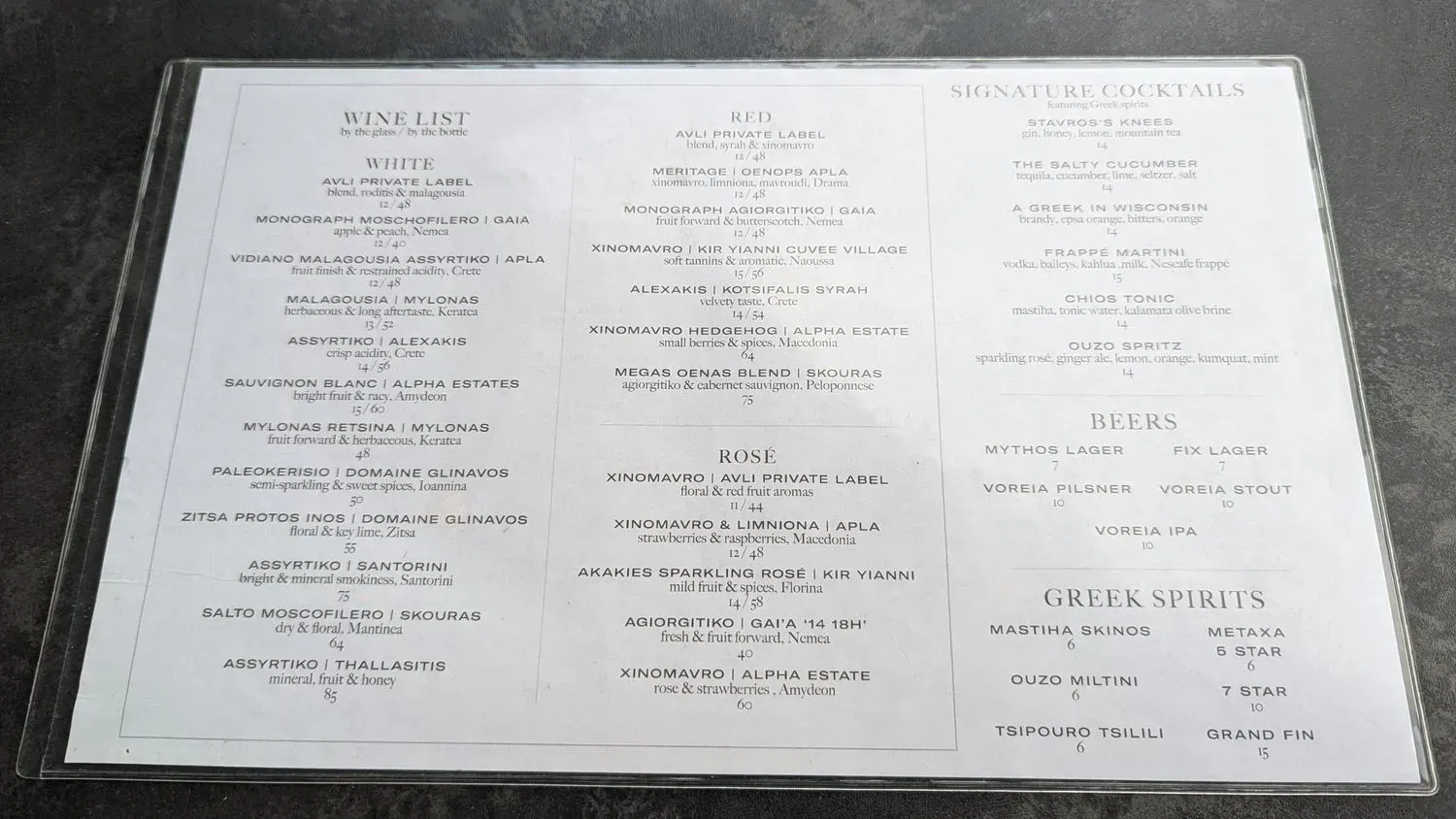 Menu 6