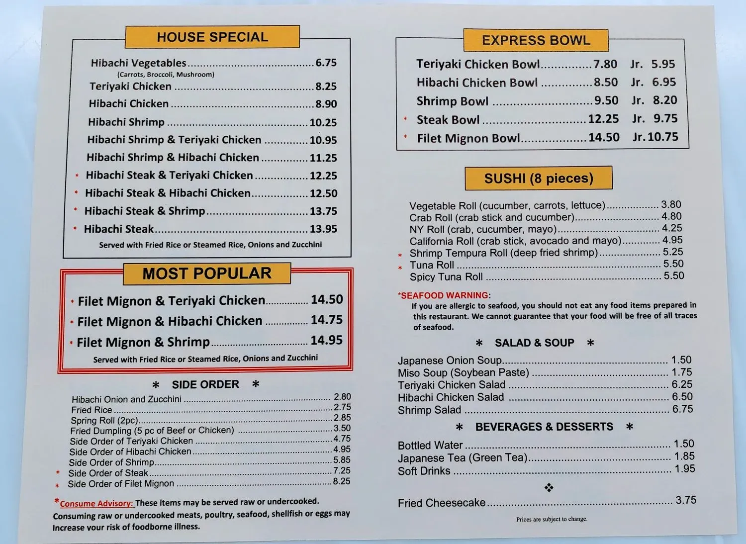 Menu 1