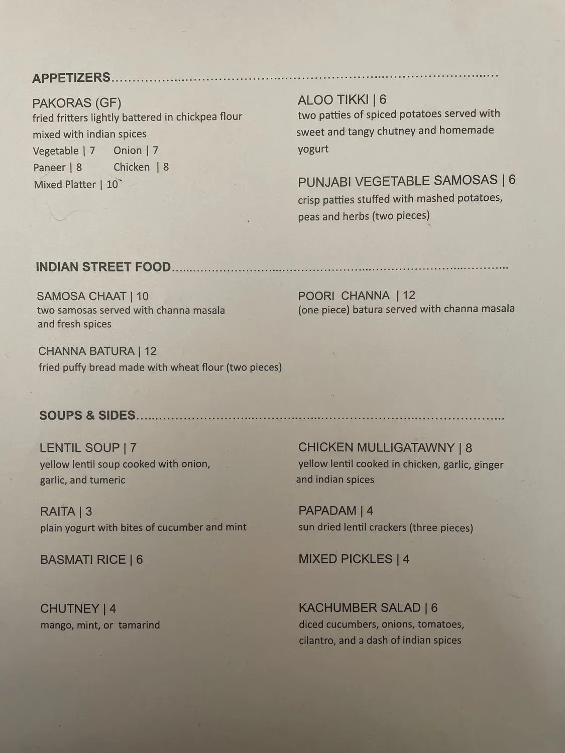 Menu 1