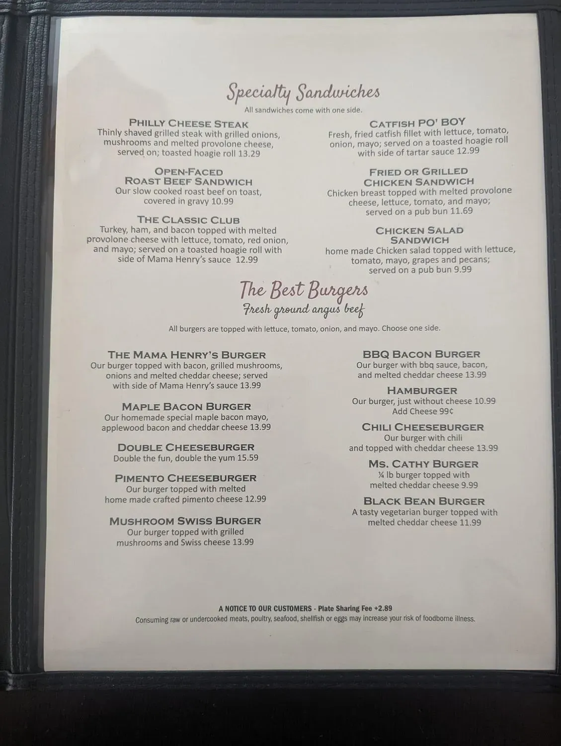 Menu 1