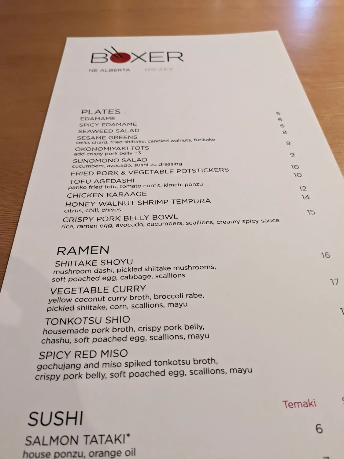 Menu 5