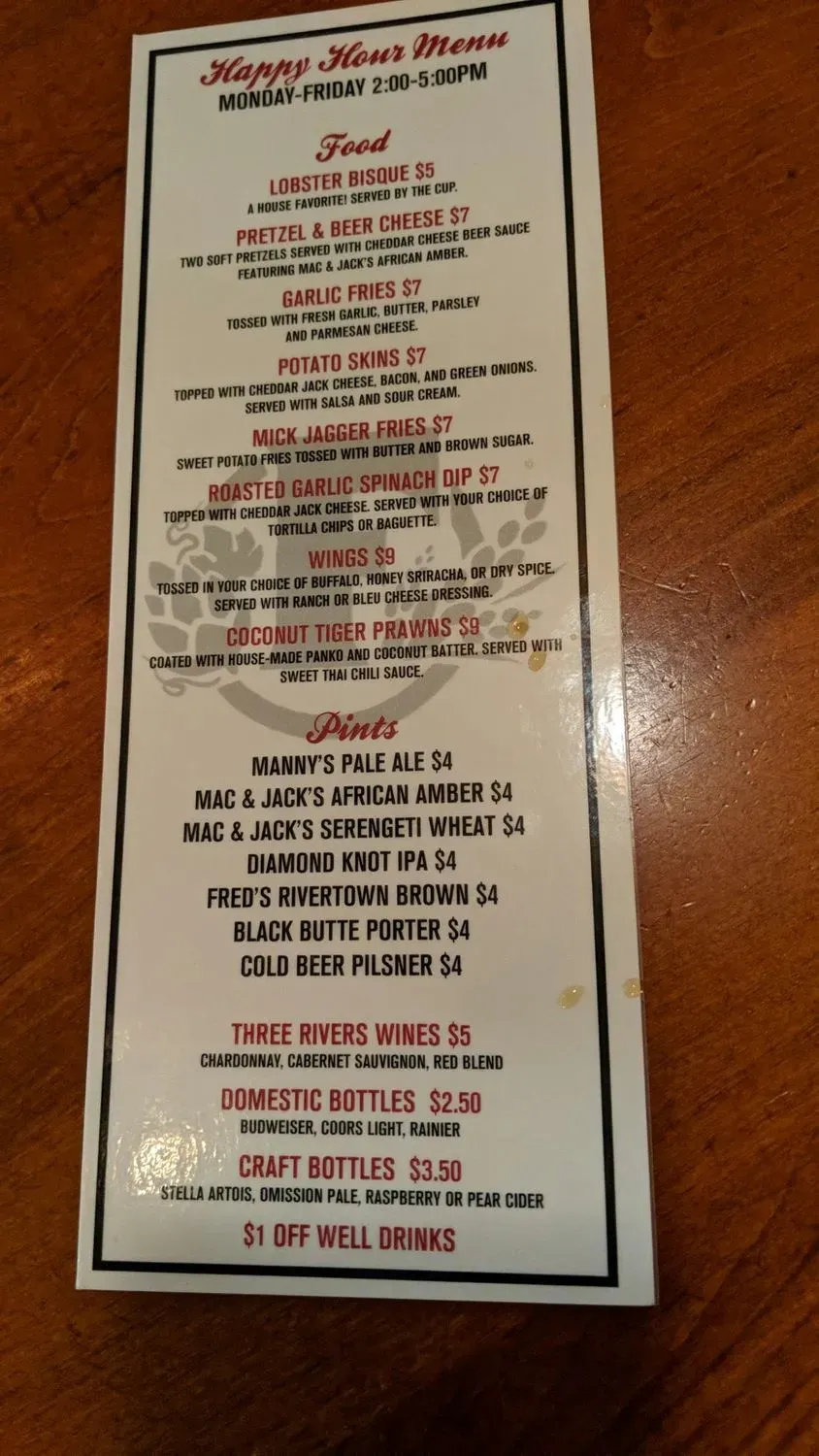 Menu 5