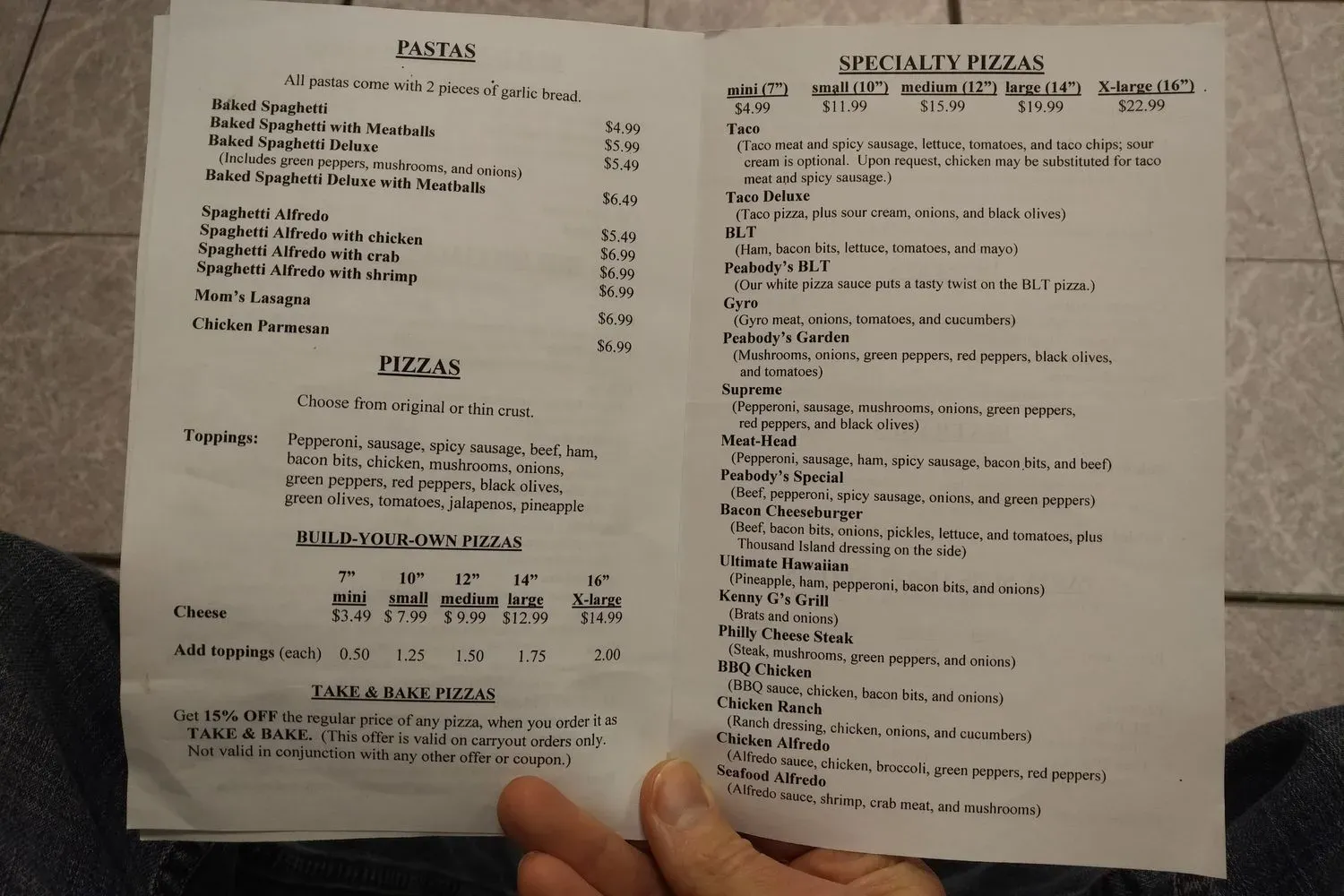 Menu 1