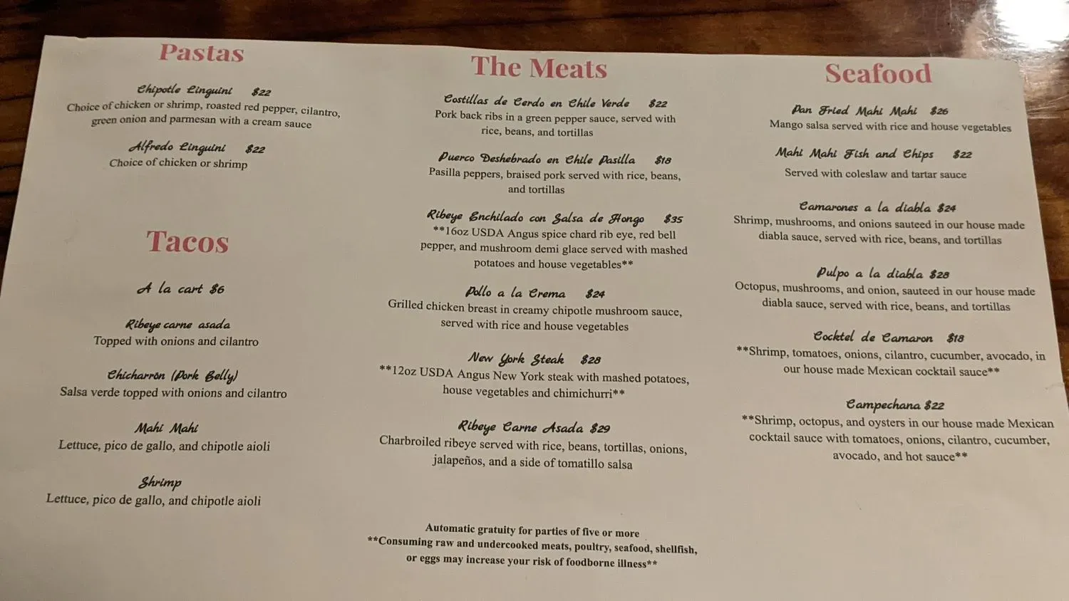 Menu 1