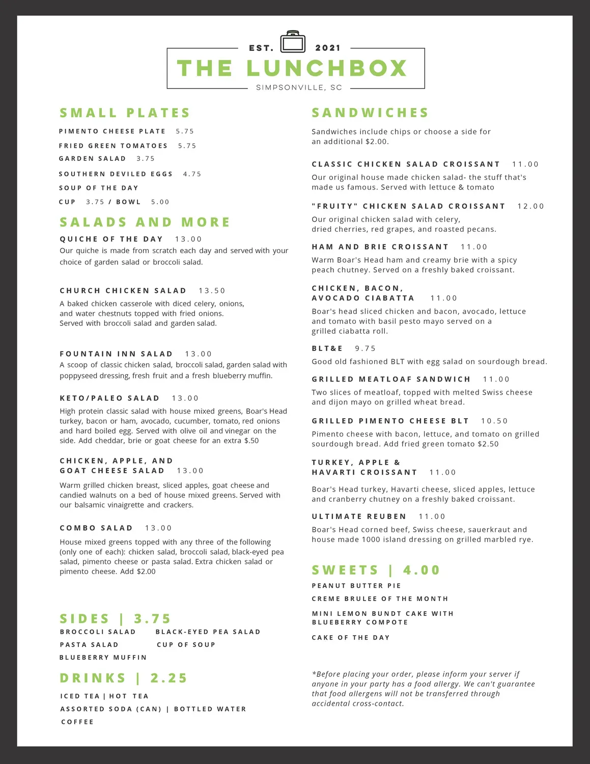 Menu 1