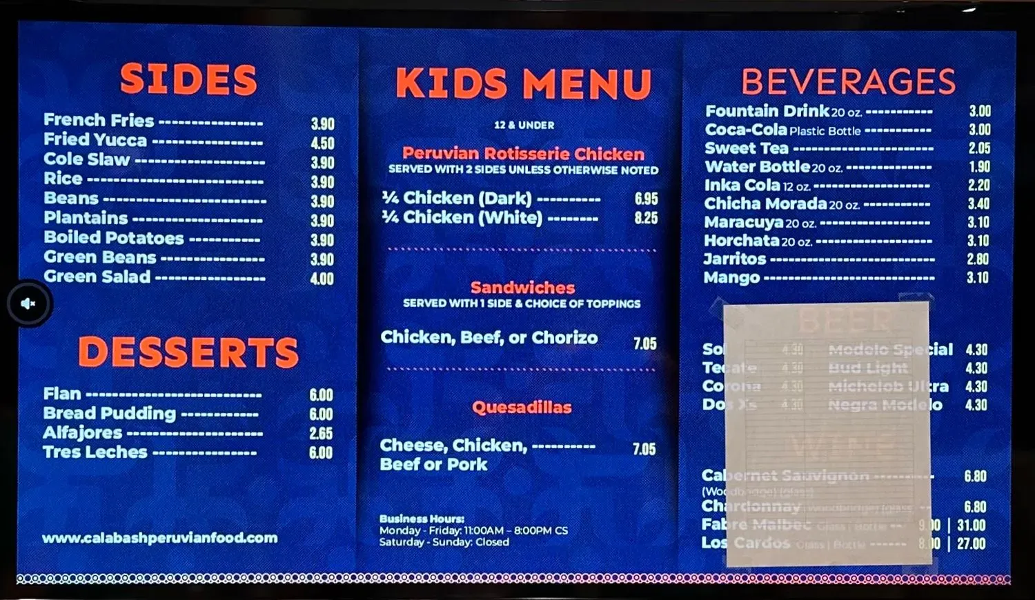 Menu 1