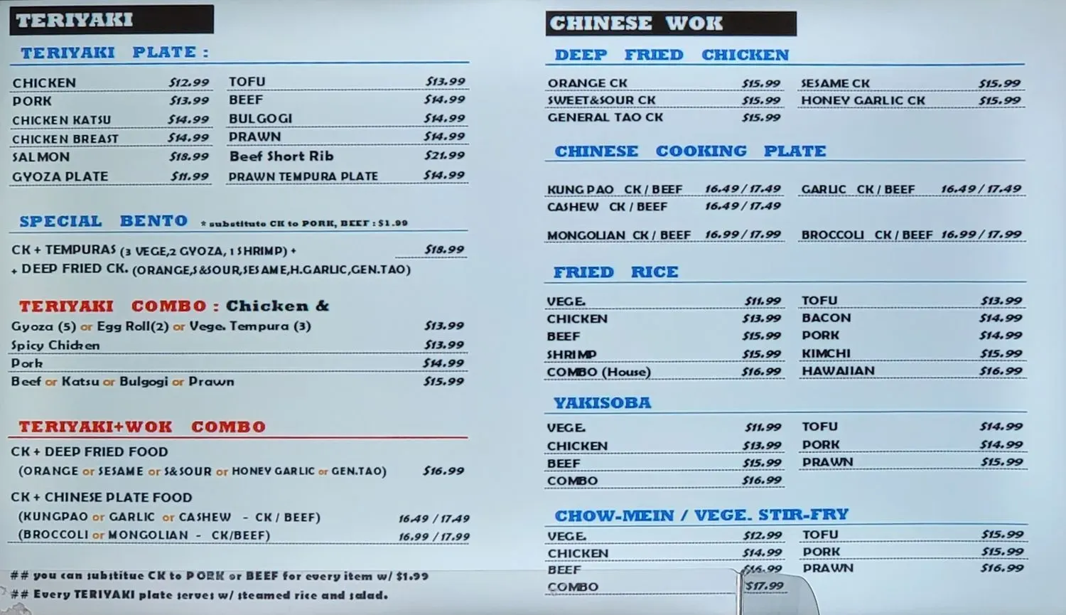 Menu 1