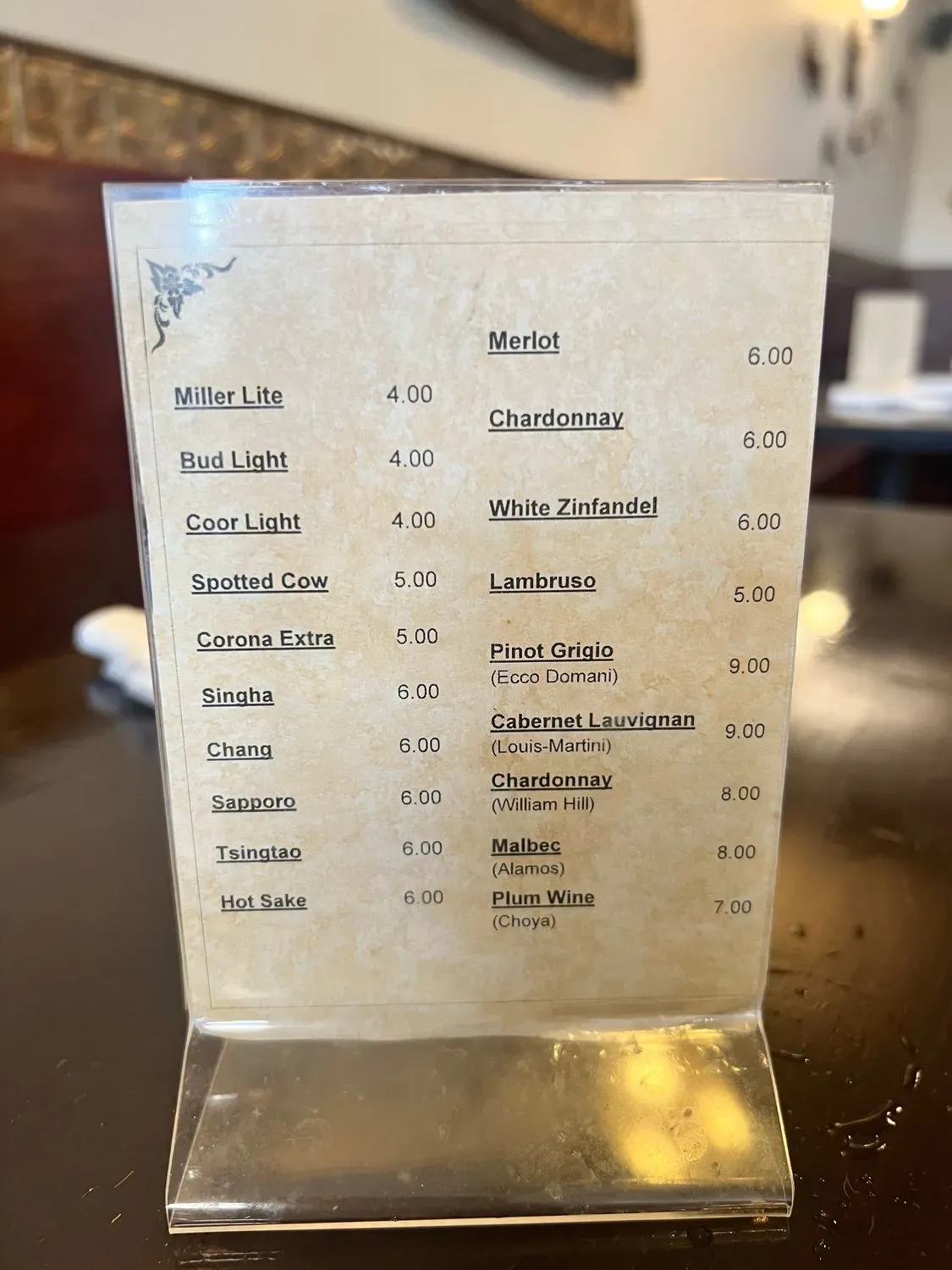 Menu 4