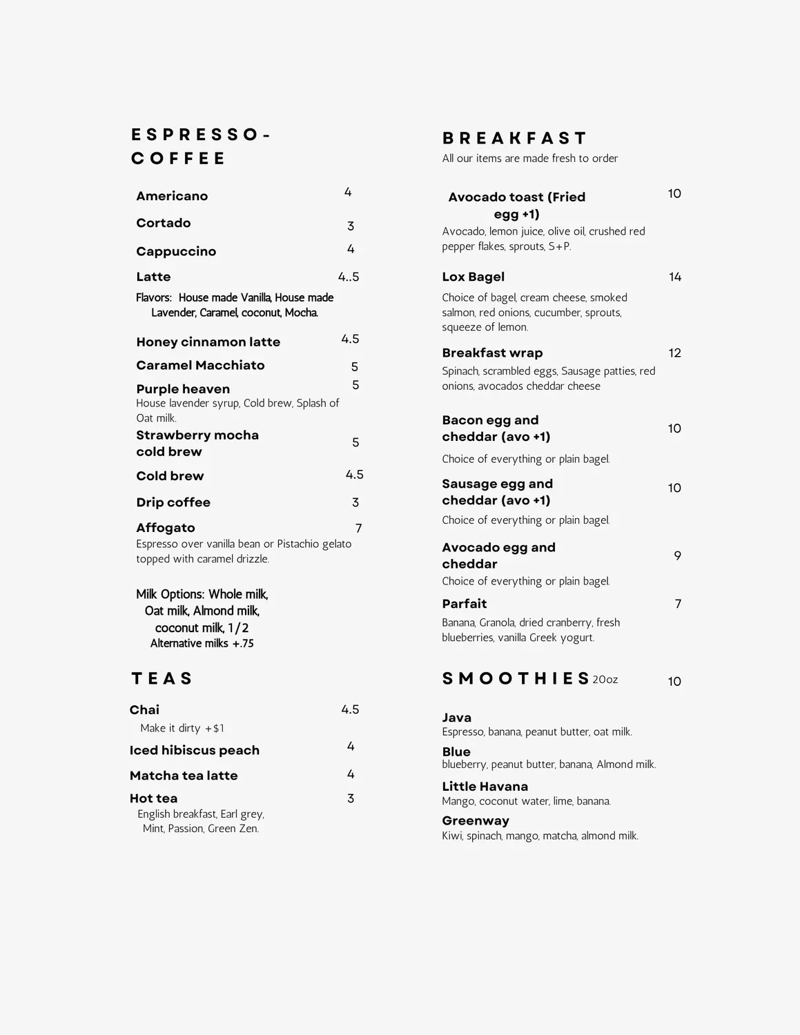 Menu 1