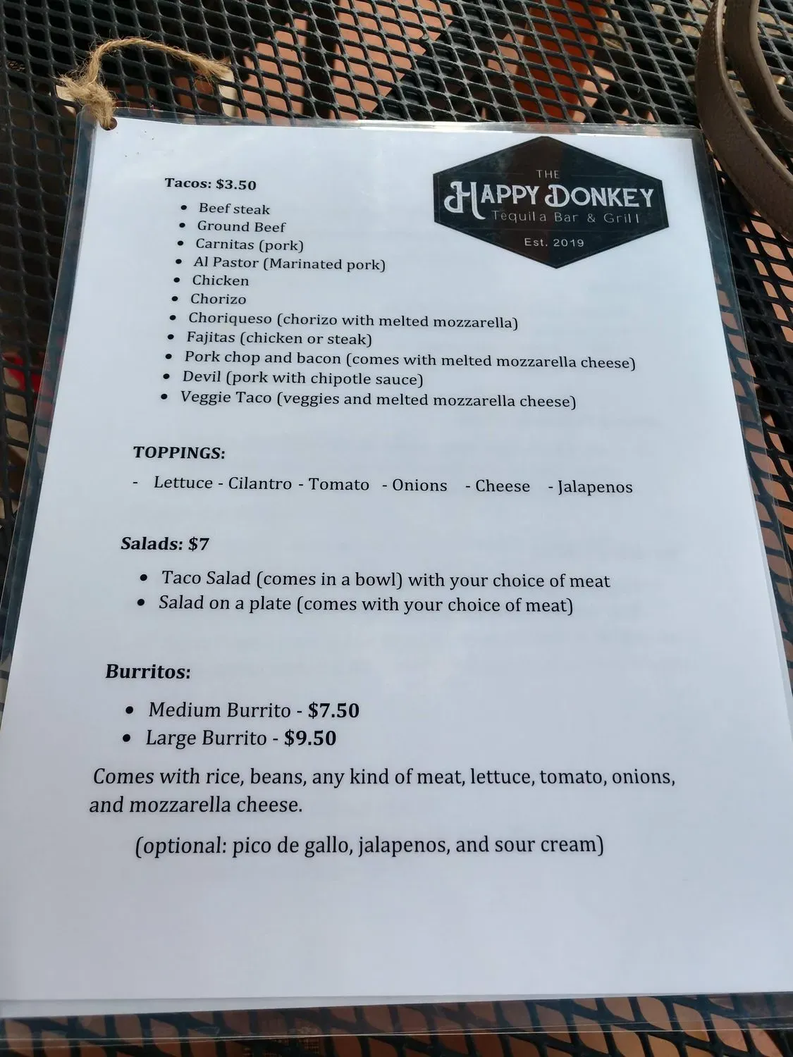 Menu 2