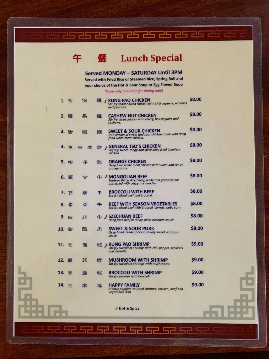 Menu 5