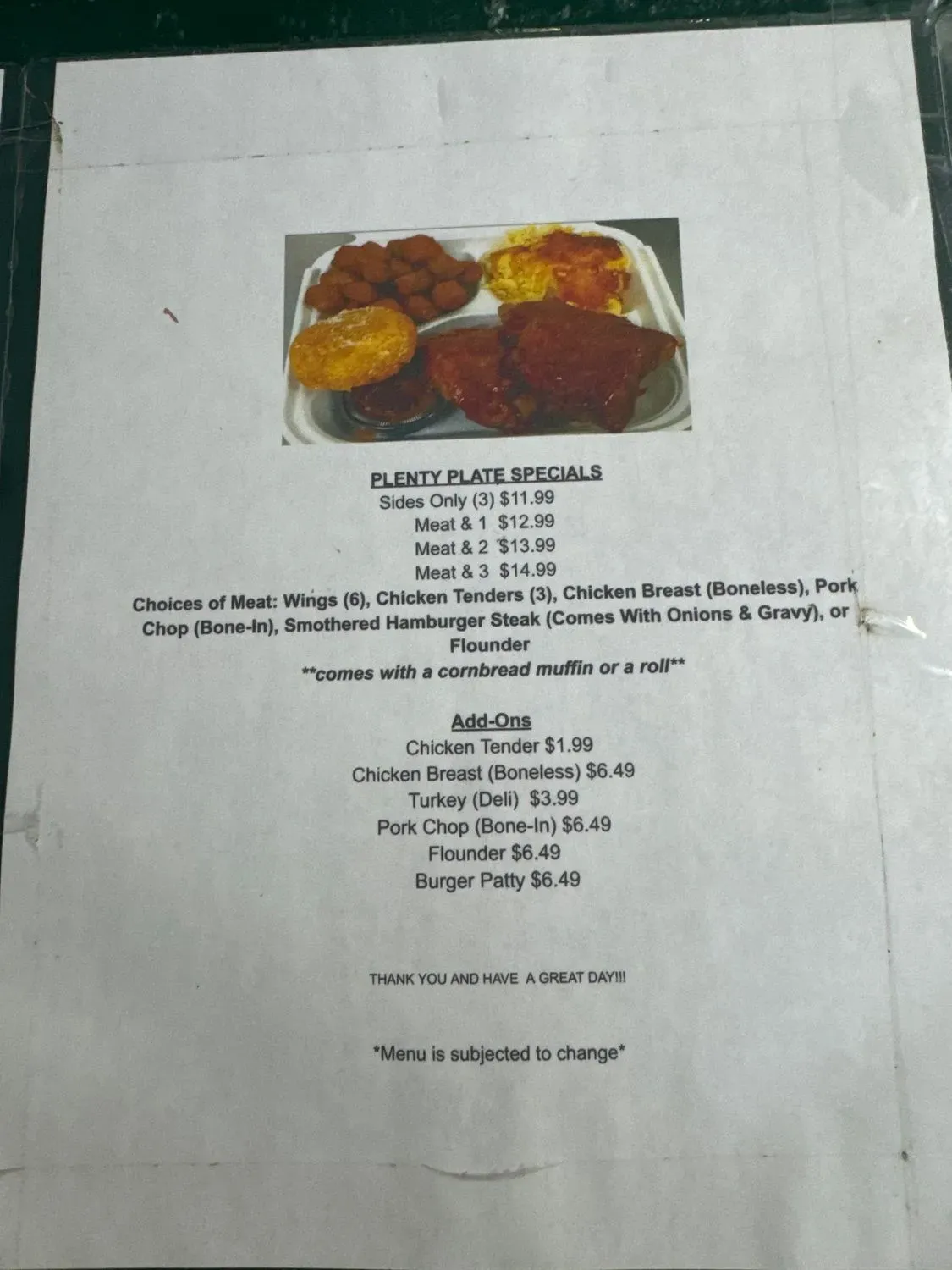 Menu 5