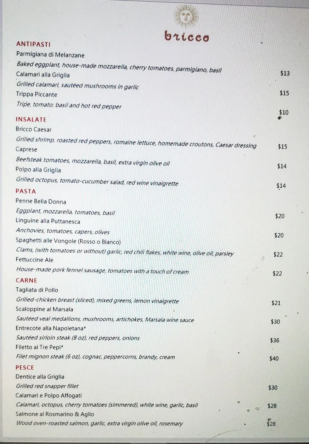 Menu 1