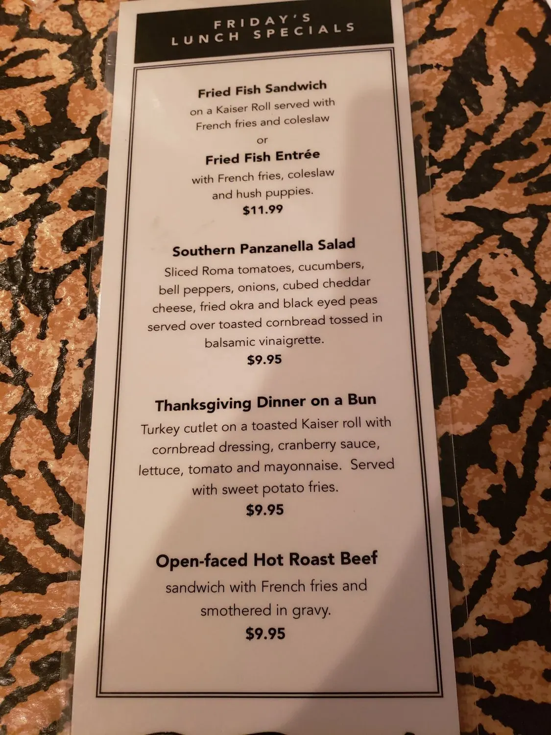 Menu 5