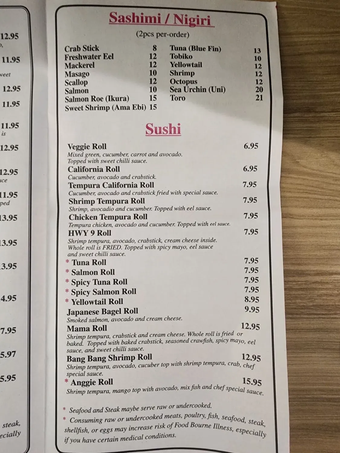 Menu 5