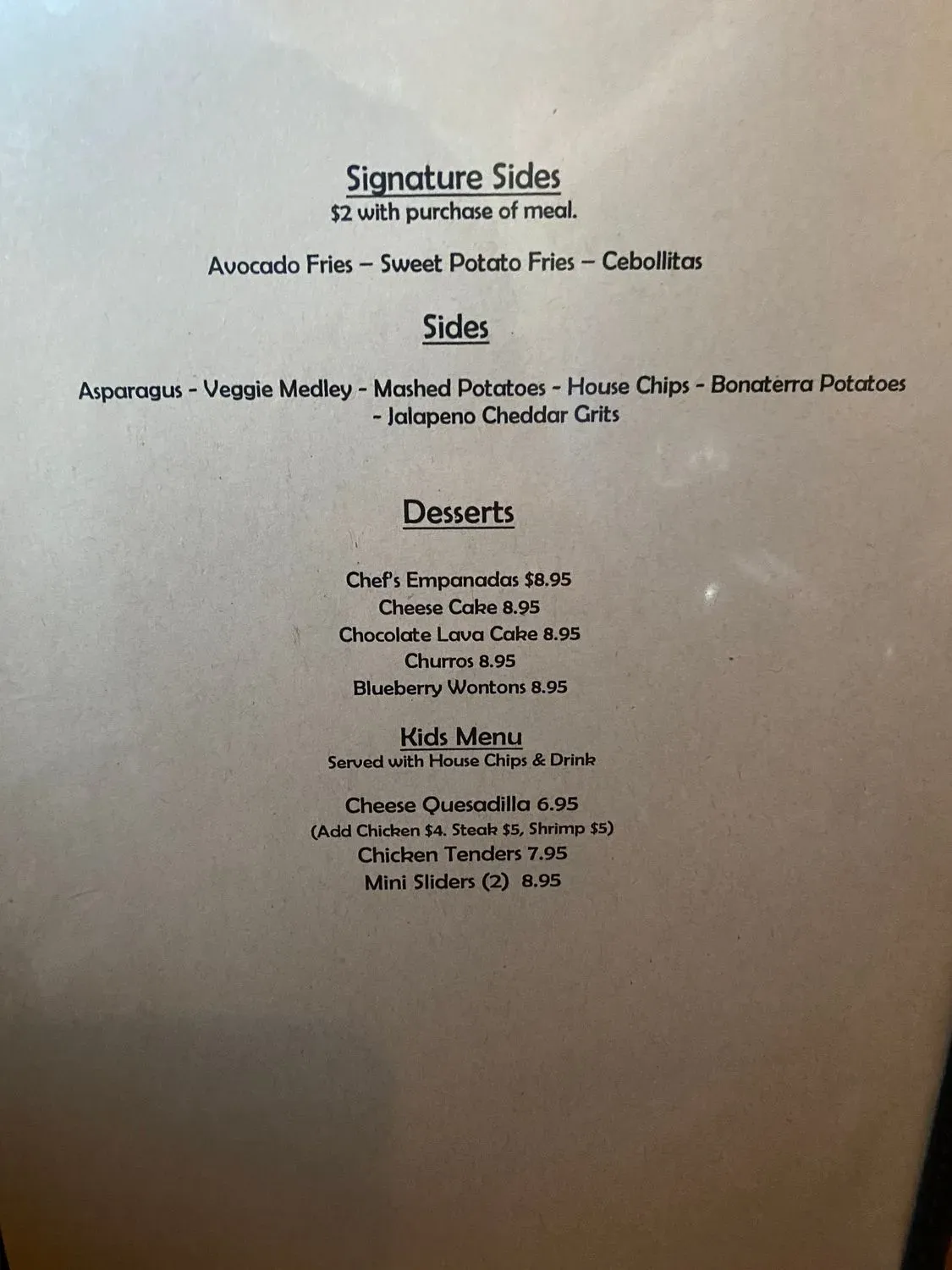 Menu 2