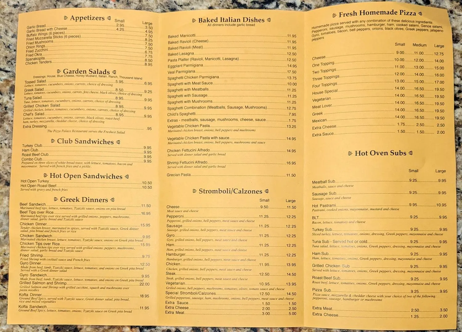 Menu 1