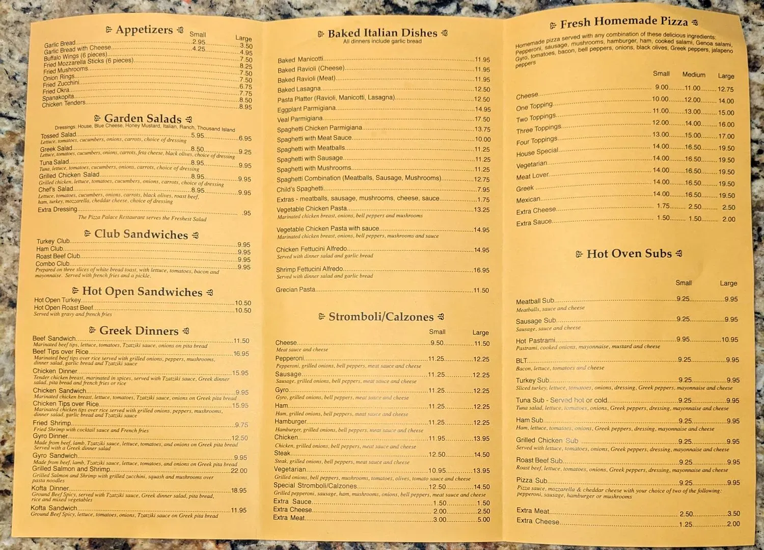 Menu 1