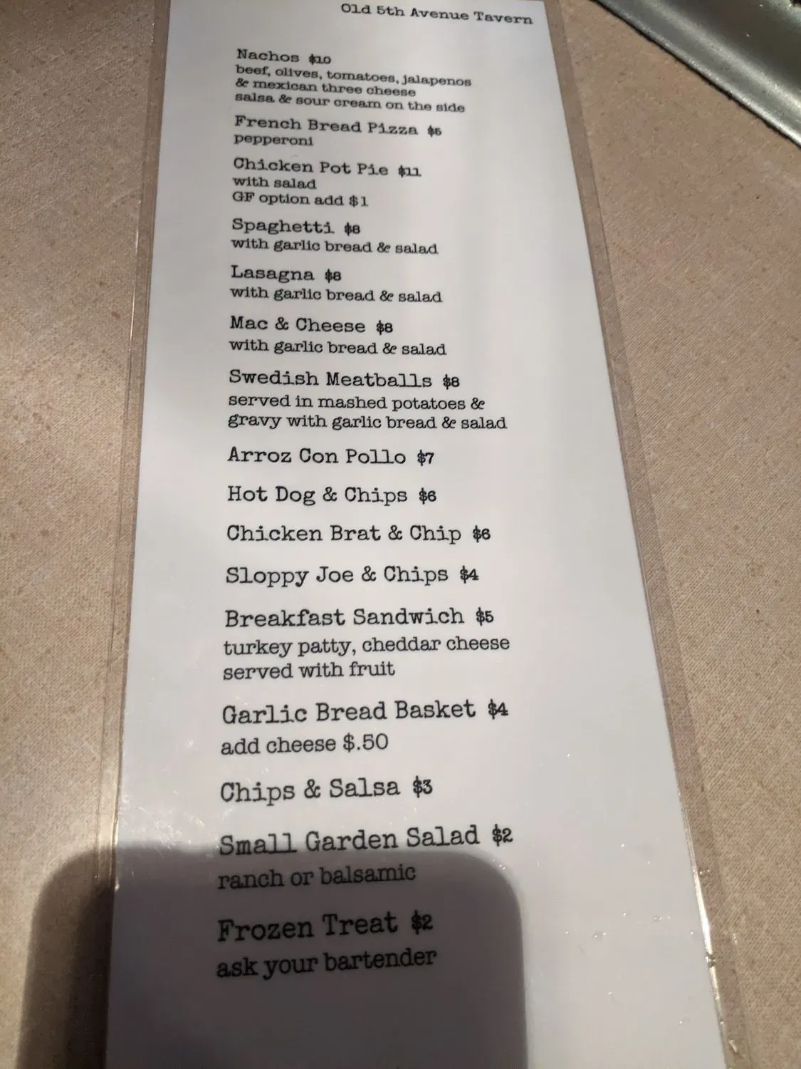 Menu 2