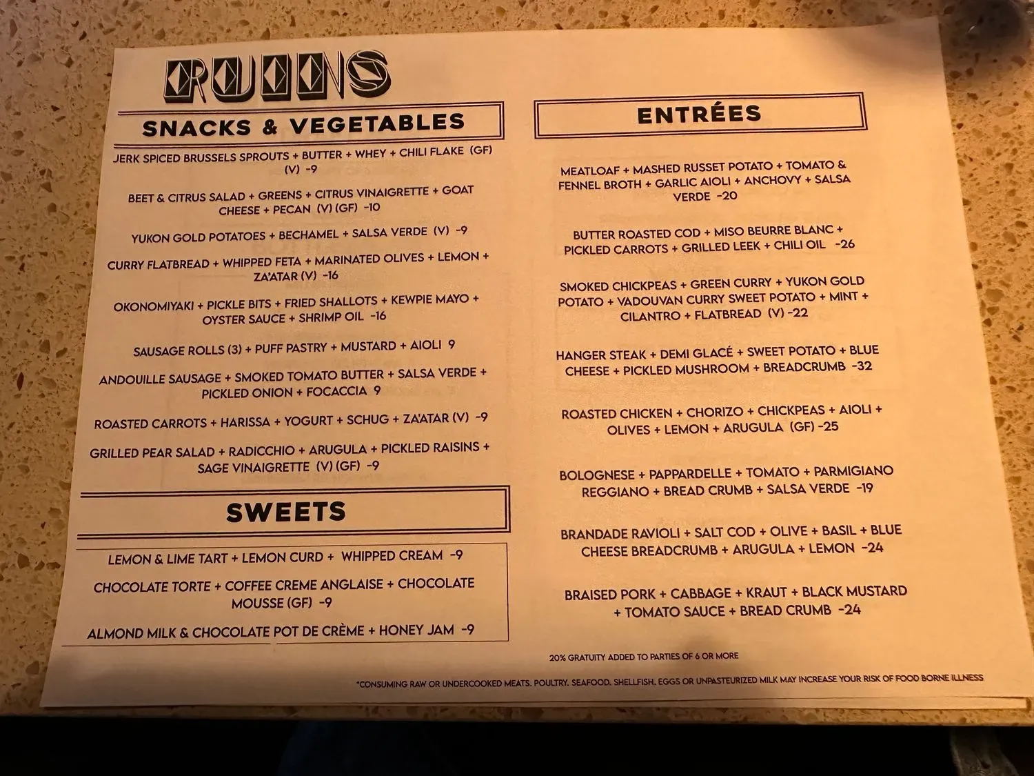 Menu 1