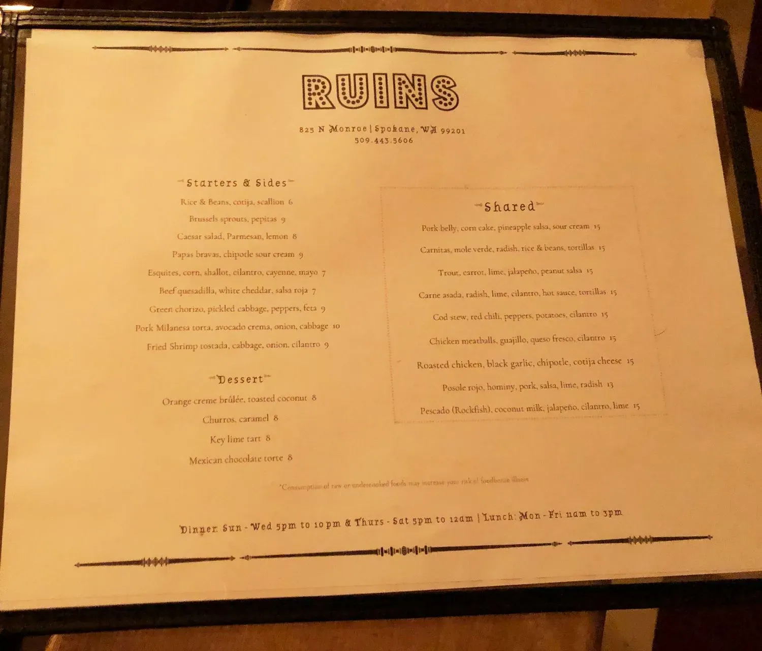 Menu 6