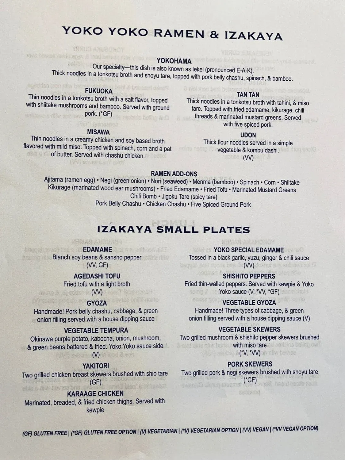 Menu 1