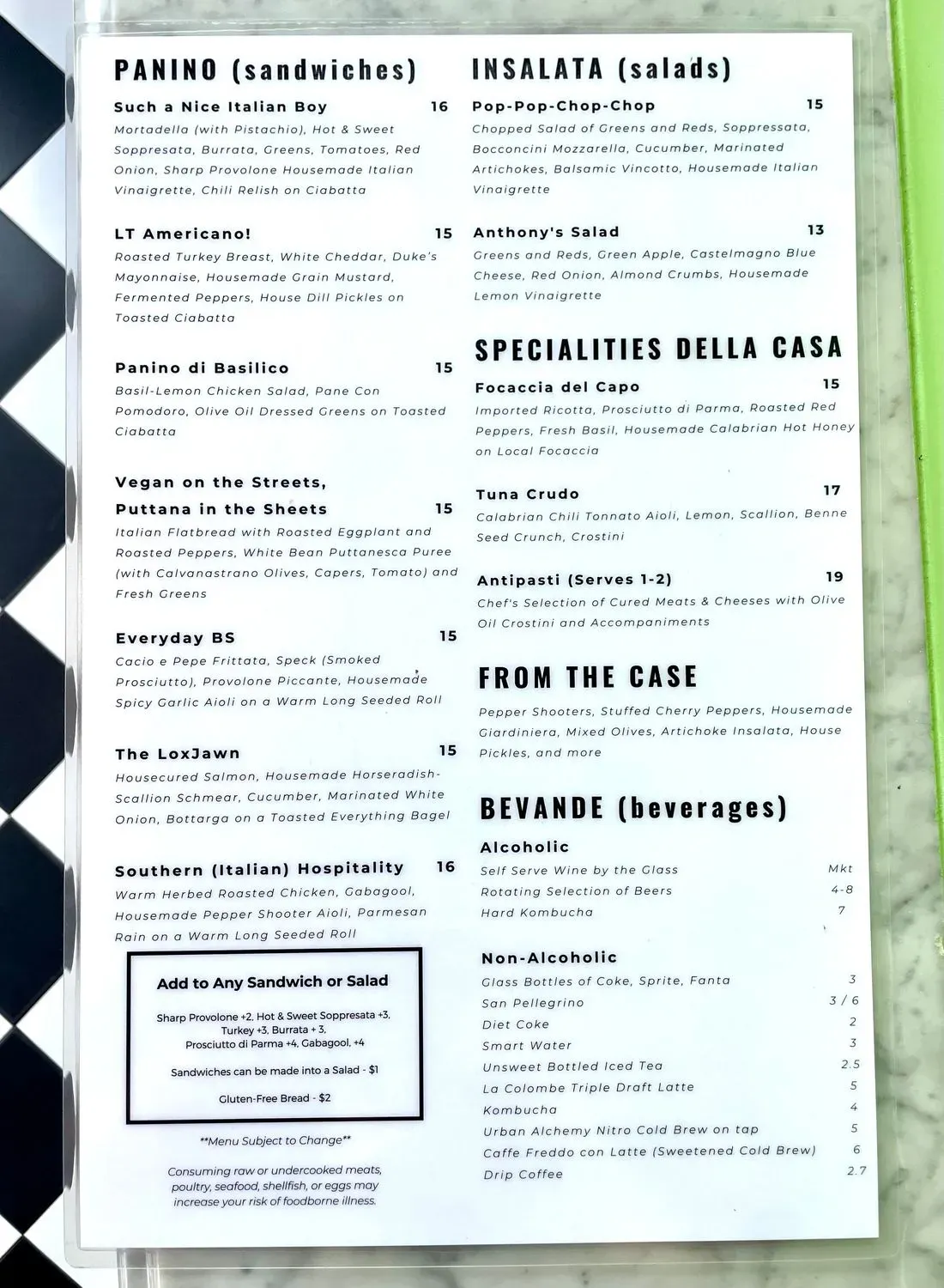 Menu 1