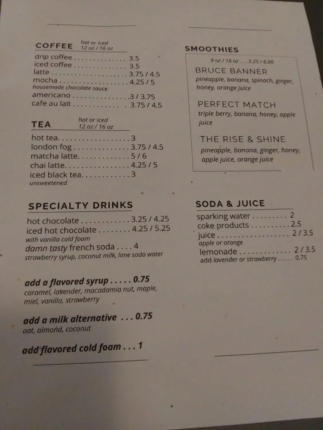 Menu 1