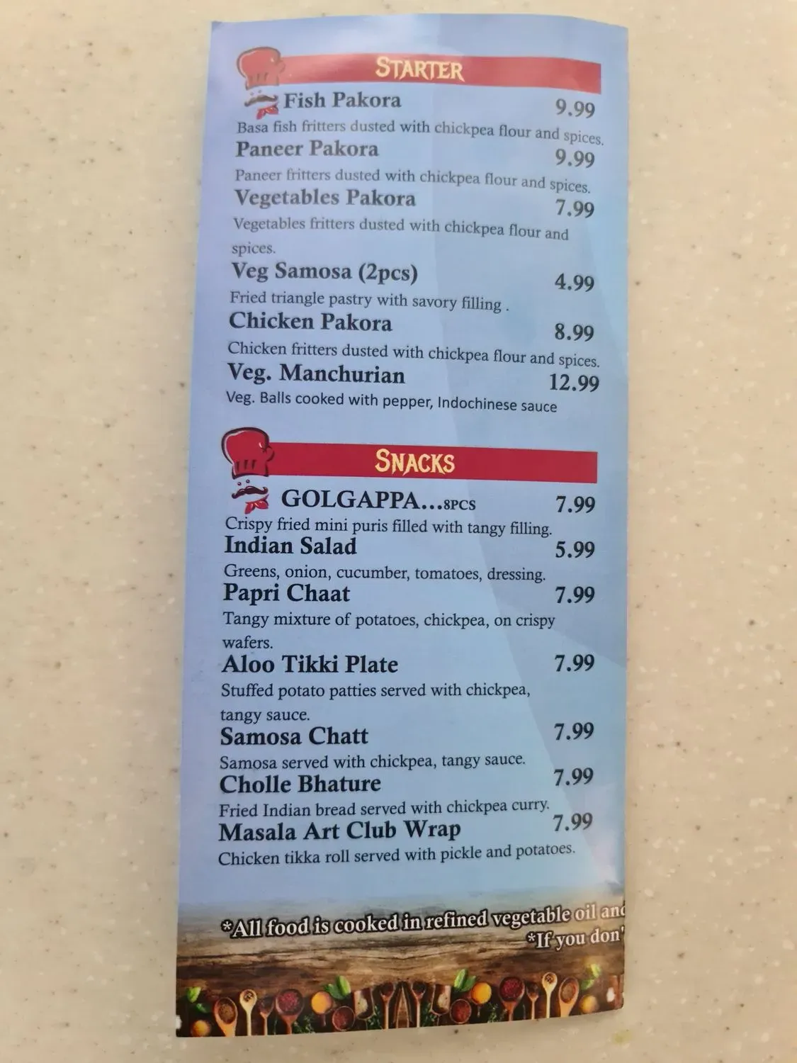 Menu 5