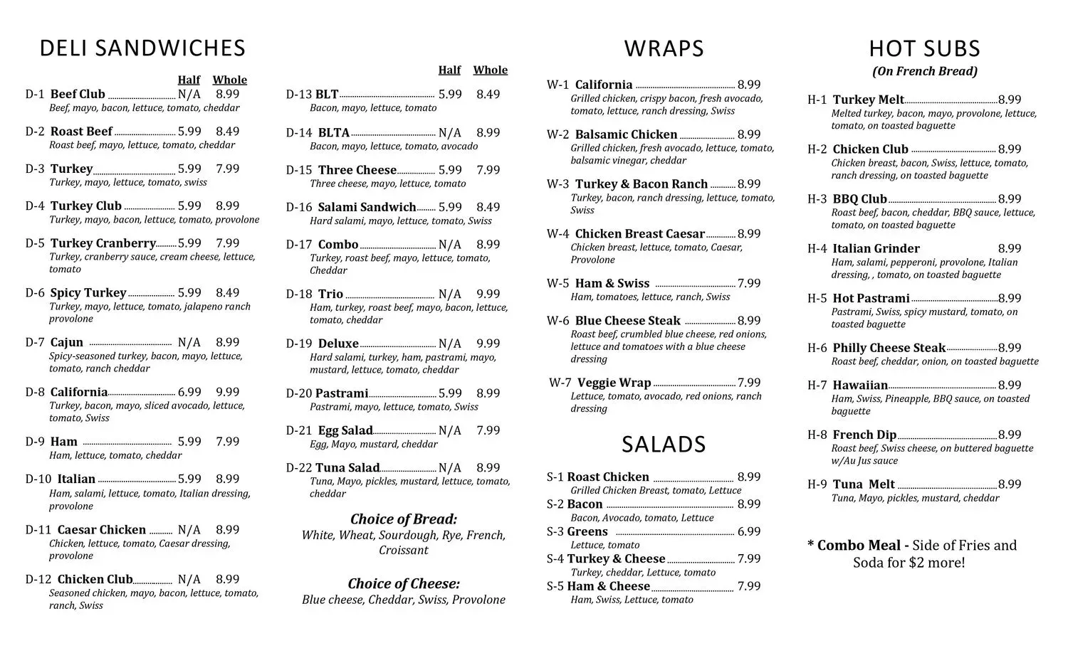 Menu 1