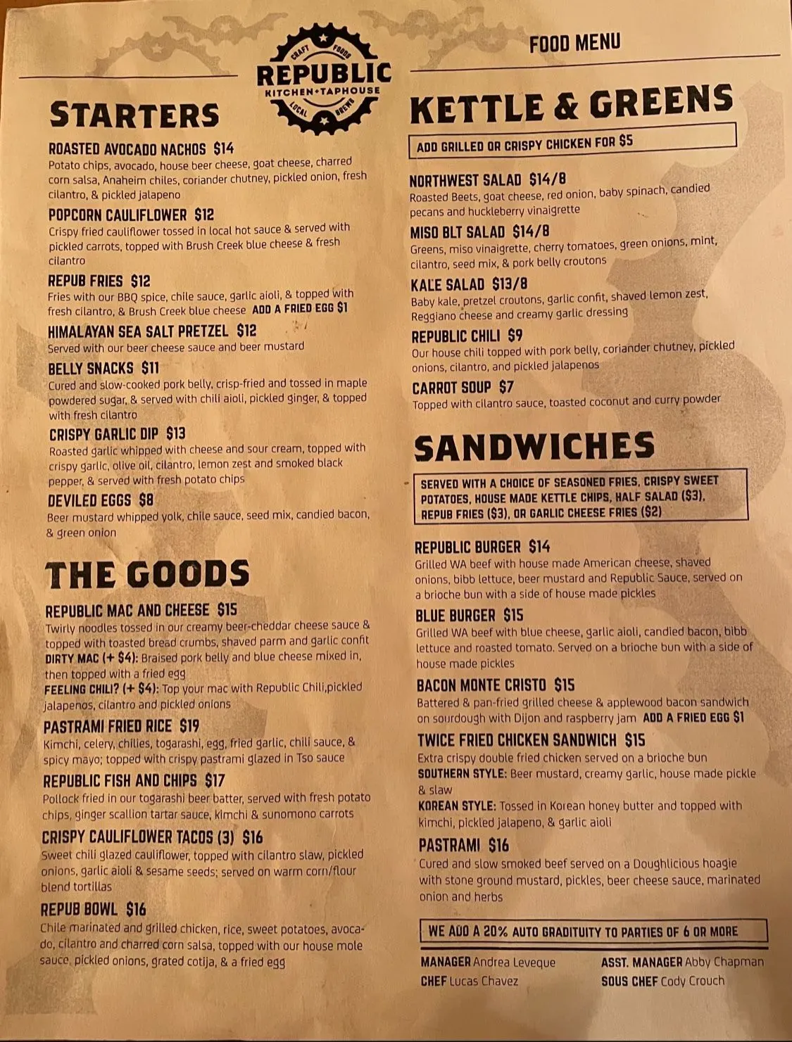 Menu 1