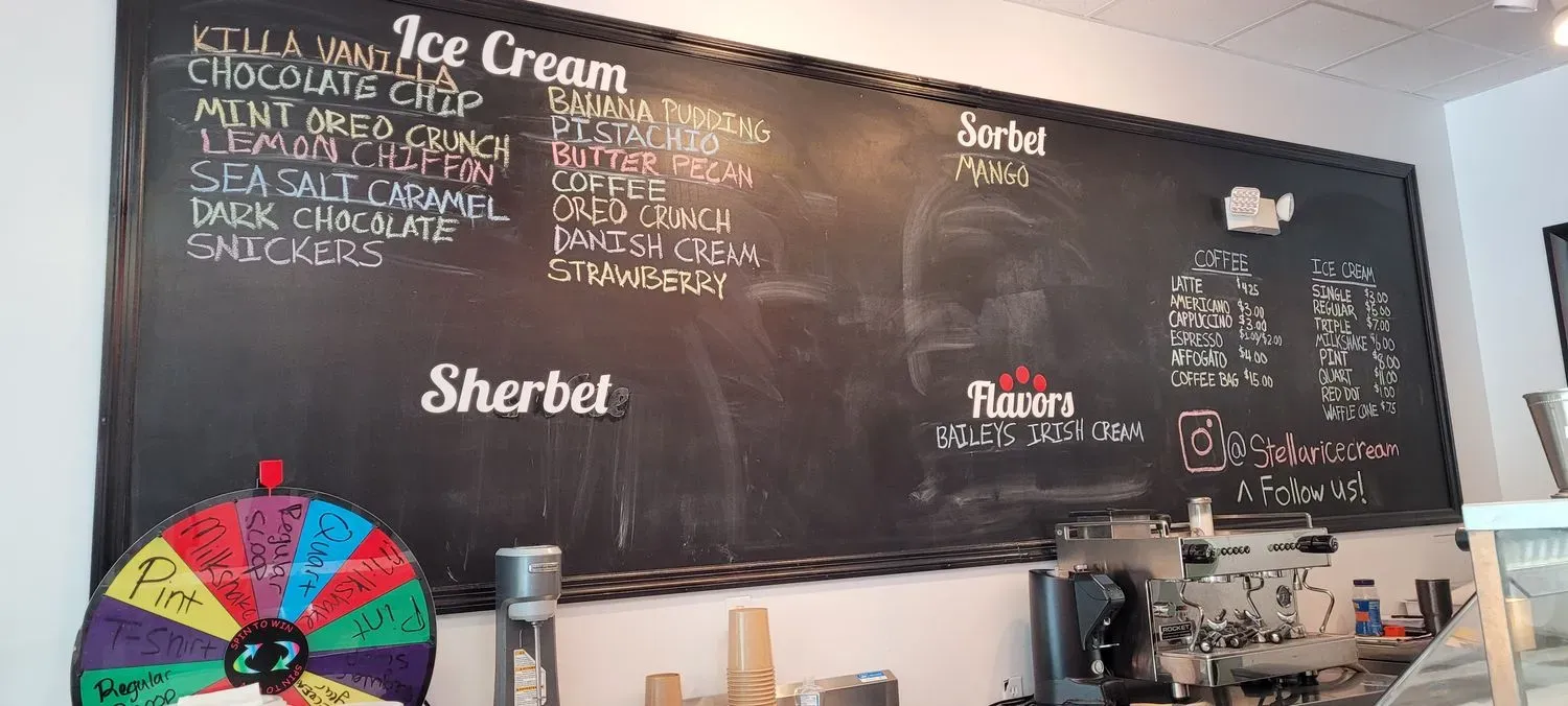 Stellar Ice Cream | Beaufort Ice Cream Menu - Updated October 2025