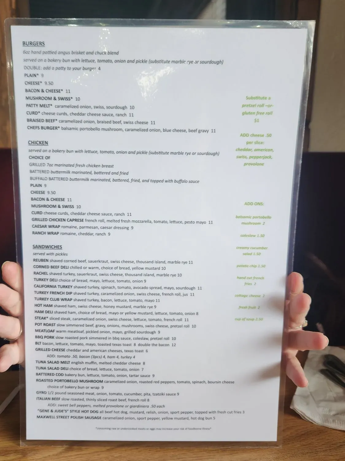 Menu 5