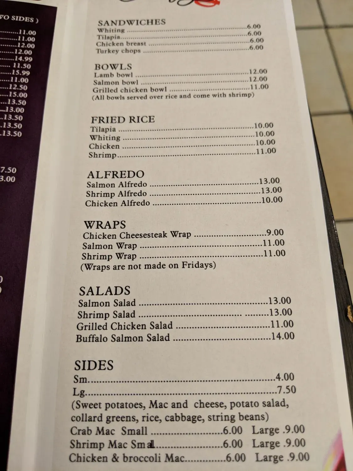 Menu 4