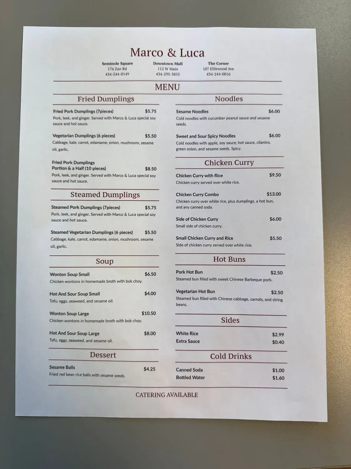 Menu 1