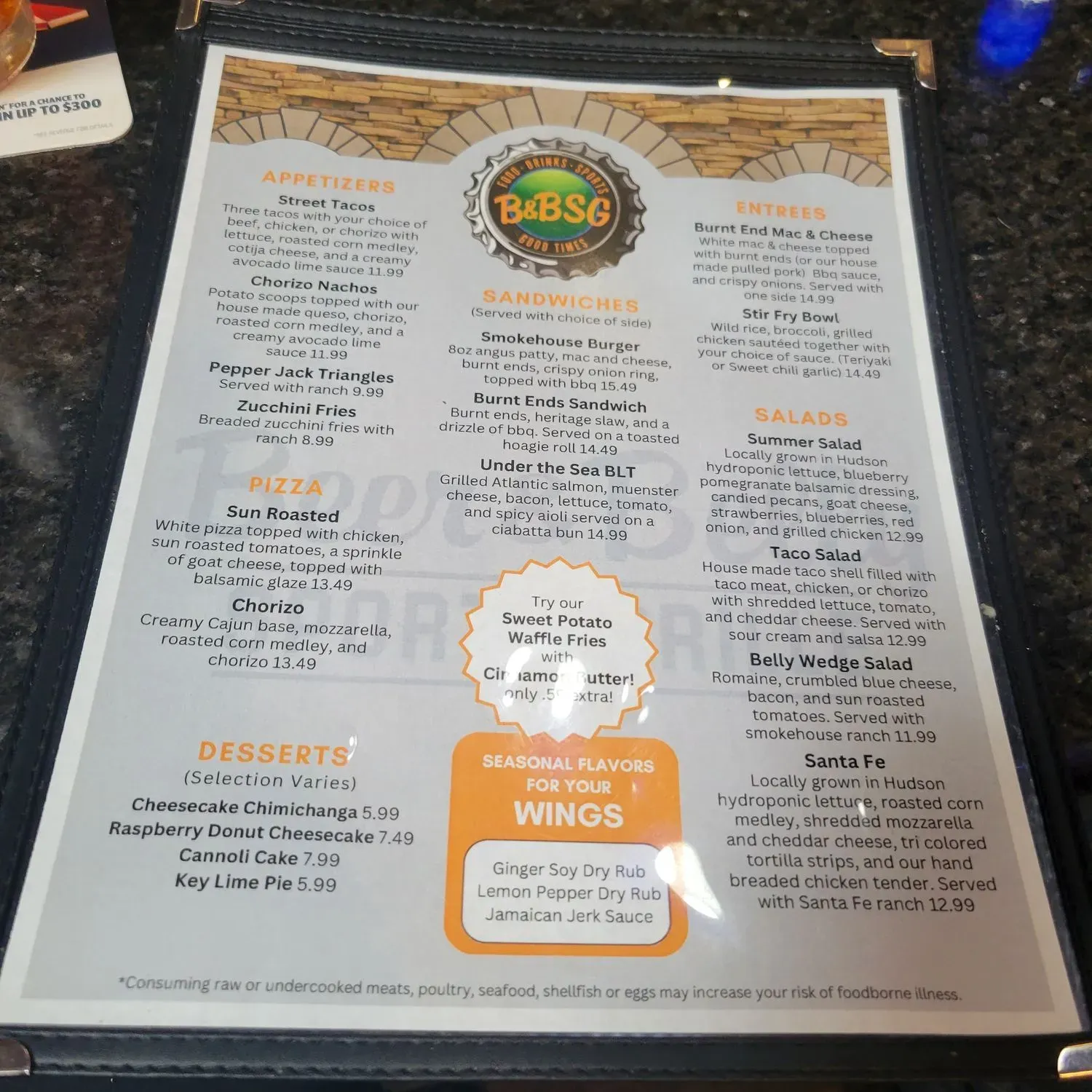 Winking Lizard Macedonia Menu - Updated October 2025