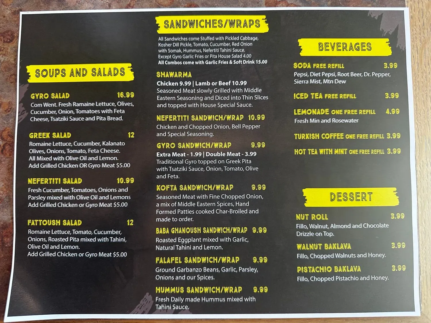 Menu 1