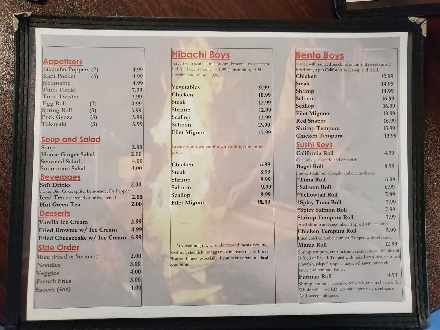 Menu 1