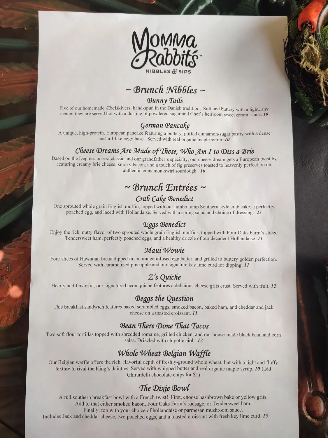 Menu 1