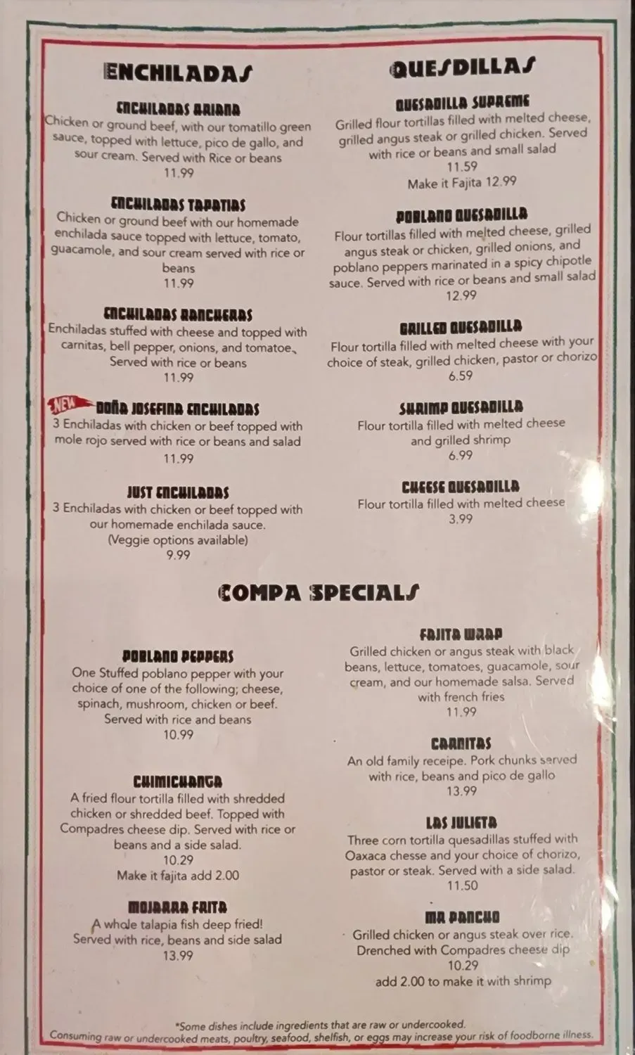 Menu 1